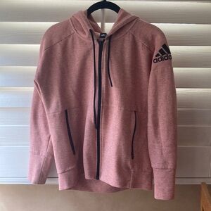 Pink Adidas Zip Up Hoodie